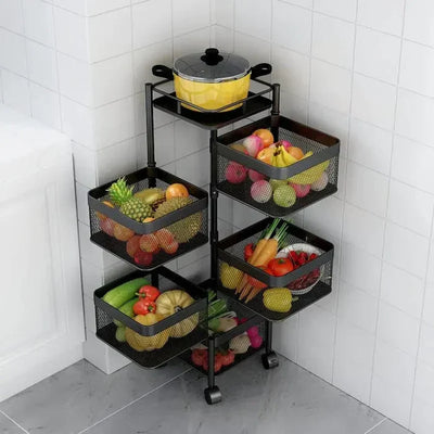 Premium Square Metal Trolley By GHARBAAR