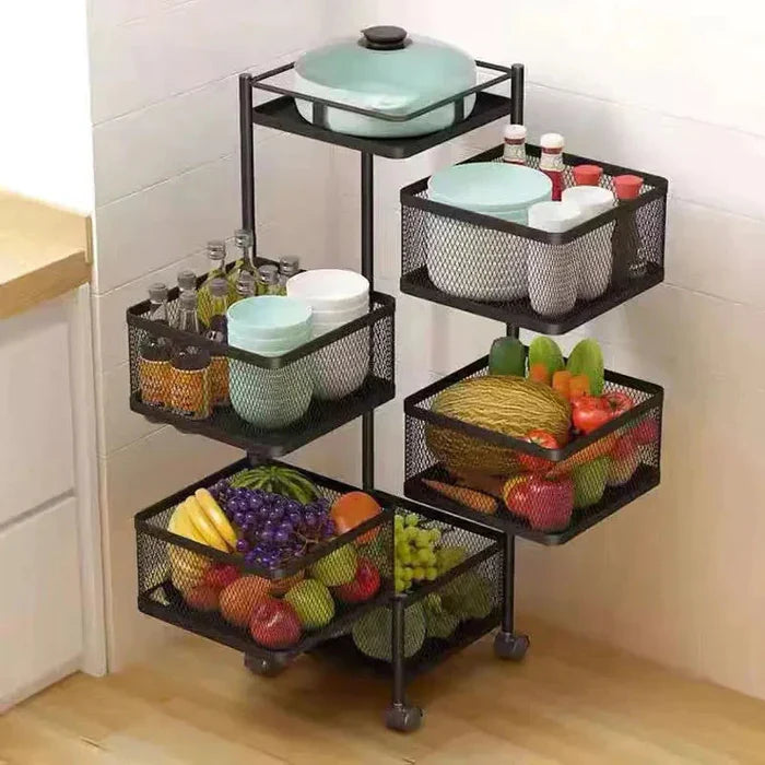 Premium Square Metal Trolley By GHARBAAR