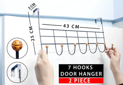 Over the Door Metal Hanger (7 Hooks)