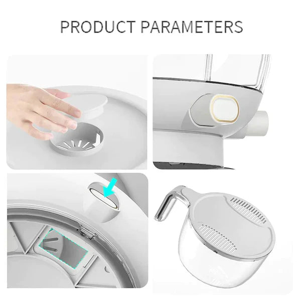 6-Slot Rotatory Grains & Egg Storage Bucket