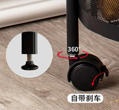 Premium Round Metal Trolley By GHARBAAR