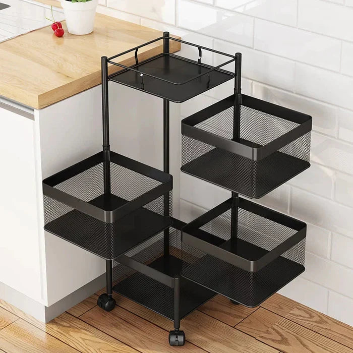 Premium Square Metal Trolley By GHARBAAR