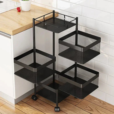 Premium Square Metal Trolley By GHARBAAR