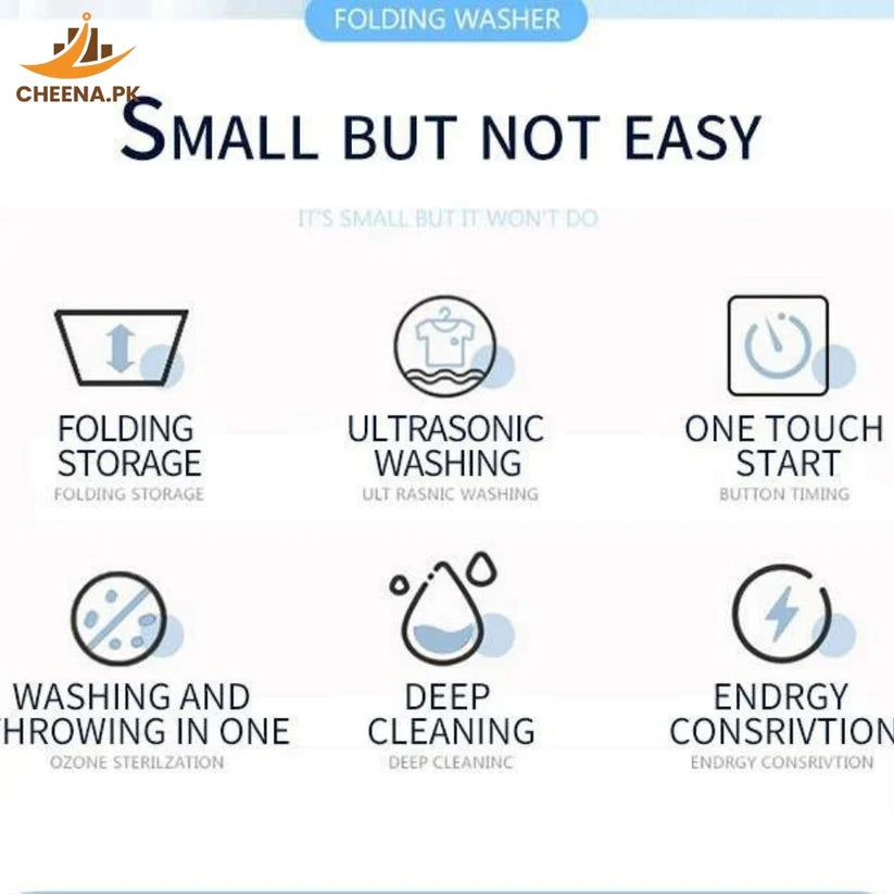 Powerful Mini Foldable Washing Machine with dryer