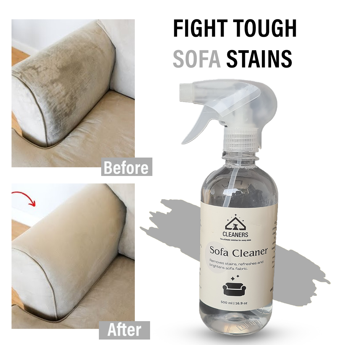 Sofa Fabric Stains Cleaner with Kit 500ml | Cleaners