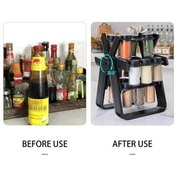 18 in 1 Rotating Ferris Wheel Glass Spice Rack
