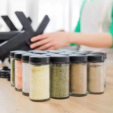 18 in 1 Rotating Ferris Wheel Glass Spice Rack